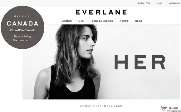 【经典网站】EverLane:会员制时尚服饰购物网