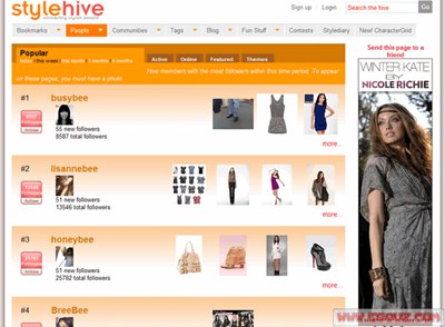 【经典网站】StyleHive:女性时尚购物平台