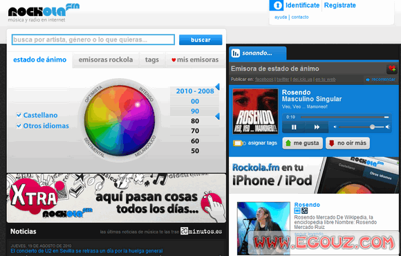 【经典网站】Rockola.fm:基于颜色的心情音乐电台