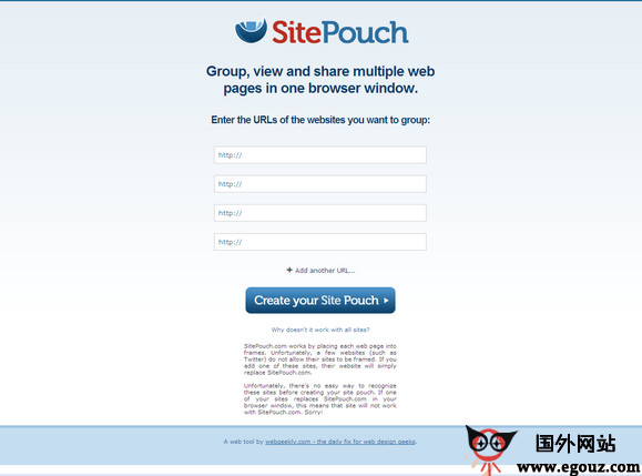 【工具类】Sitepouch:多窗口网页浏览工具