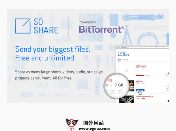 【经典网站】SoShareit:超大文件分享服务平台