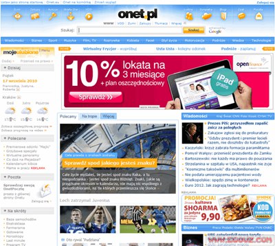 【经典网站】Onet.pl:波兰门户网