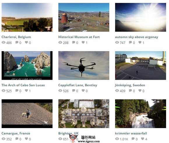 【经典网站】Dronestagr:无人机航拍视频网