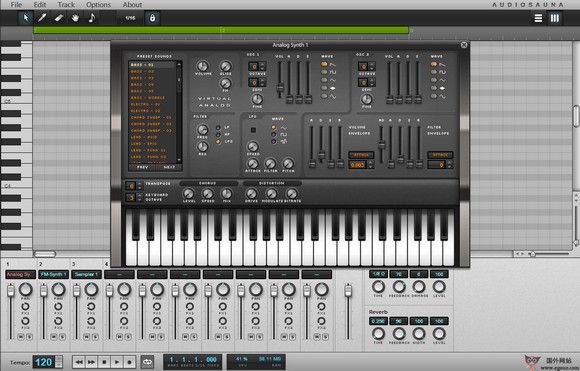 【经典网站】AudioSauNa:在线音乐模拟合成工具