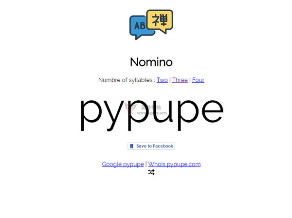 【工具类】Nomino:在线产品起名工具