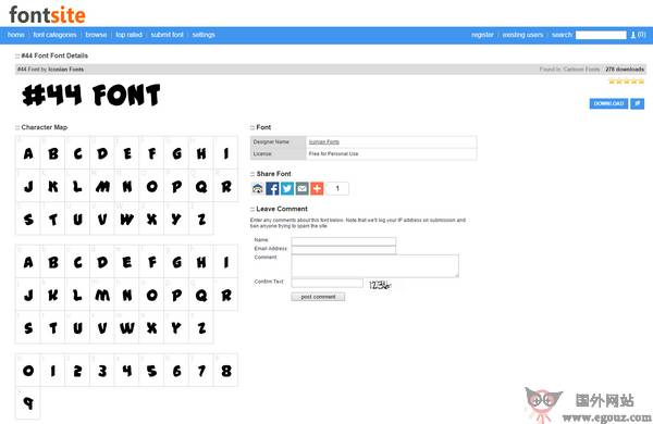 【素材网站】FontSite:免费英文字体下载站