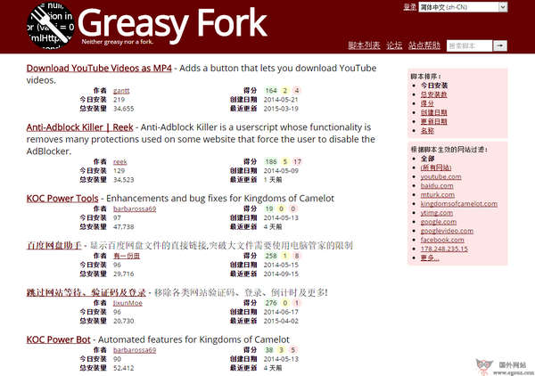 【经典网站】GreasyFork:浏览器油猴脚本大全