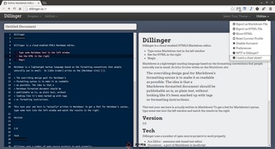 【工具类】Dillinger.io:在线Markdown编辑器工具