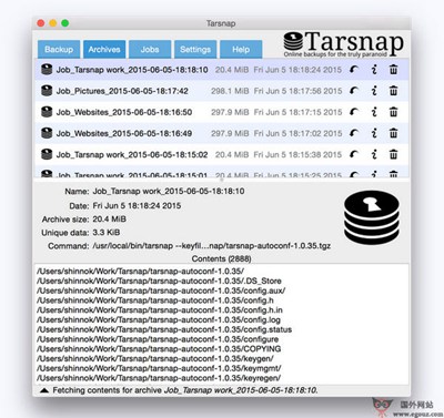 【工具类】Tarsnap:在线安全加密备份工具