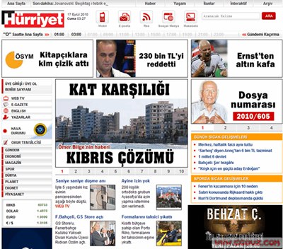 【经典网站】Hurriyet:土耳其自由报新闻网