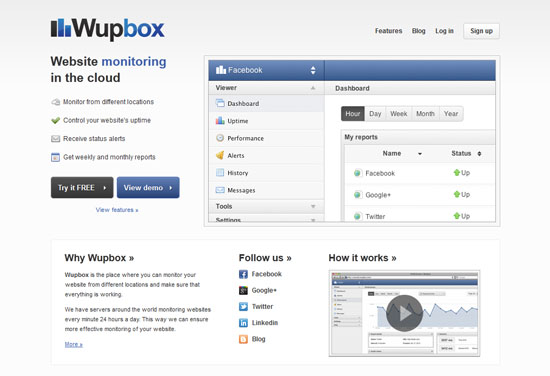 【数据测试】wupbox,免费在线实时监控网站云服务