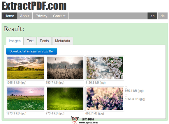【工具类】ExtractPDF:在线PDF文件提取工具