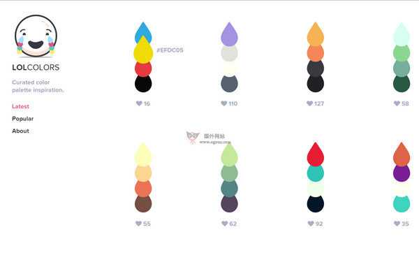 【素材网站】LolColors:免费网页配色工具