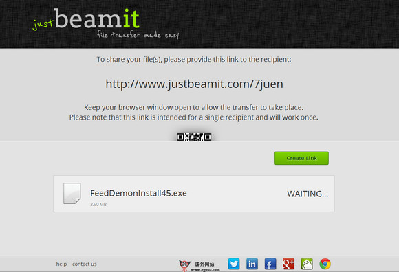 【经典网站】JustBeamit:免费大文件分享平台
