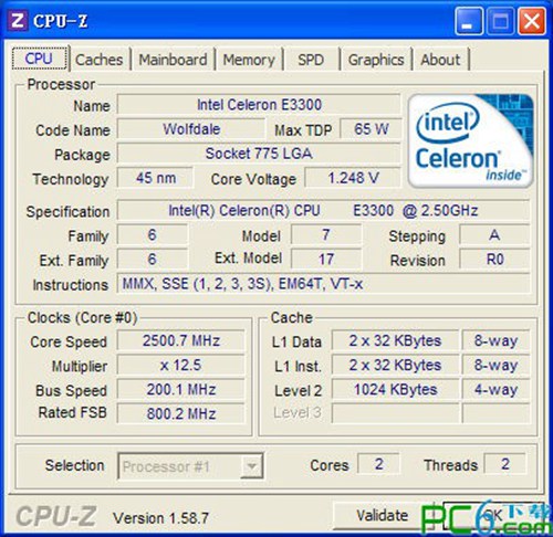 CPU-Z(CPU检测工具)(x64)_【CPU相关 CPU检测,处理器检测】(1.0M)