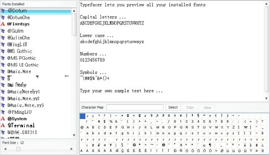 字体预览工具 Typeface_【杂类工具字体预览】(1.1M)
