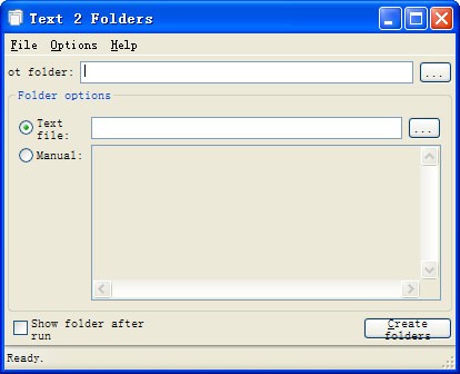 批量生成文件夹(Text2Folders)_【文件管理批量生成文件夹,Text2Folders,】(490KB)