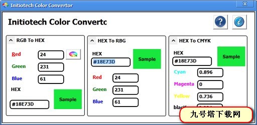 Initiotech Color Convertor 万能颜色转换器_【图像其他Initiotech Color Convertor 万能颜色转换器】(73KB)