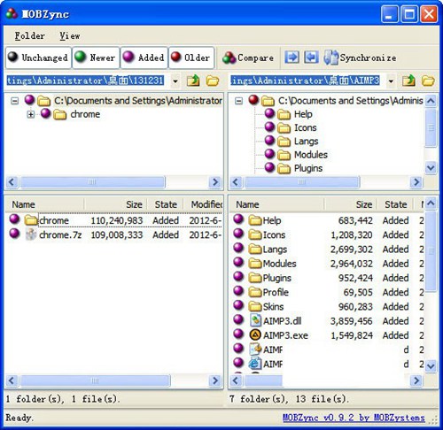 MOBZync  文件夹比较和同步工具_【其它文件夹,比较,同步】(187KB)