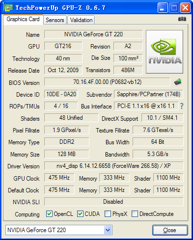GPU-Z(显卡识别工具)_【系统评测显卡测试,显卡检测,GPU-Z】(1.8M)