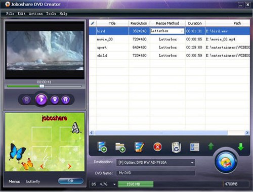 DVD光盘制作软件Joboshare DVD Creator_【光驱工具光盘制作软件】(15.8M)