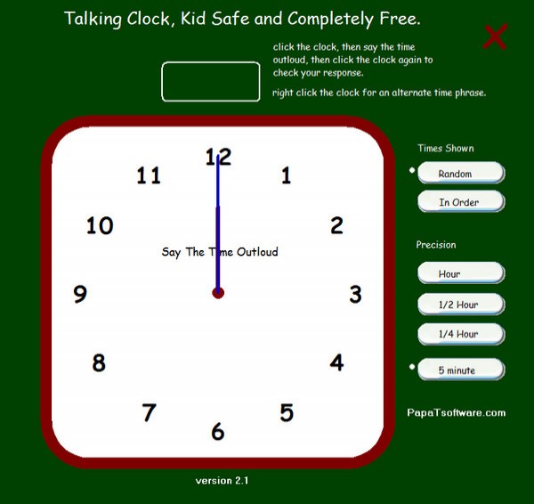 Talking Clock幼儿英语学习_【阅读学习Talking Clock,儿童学习】(1.8M)