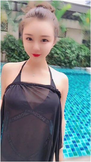 v粉卡_美国电视韩国女主播橙色户外低胸超紧身裤性感舞蹈